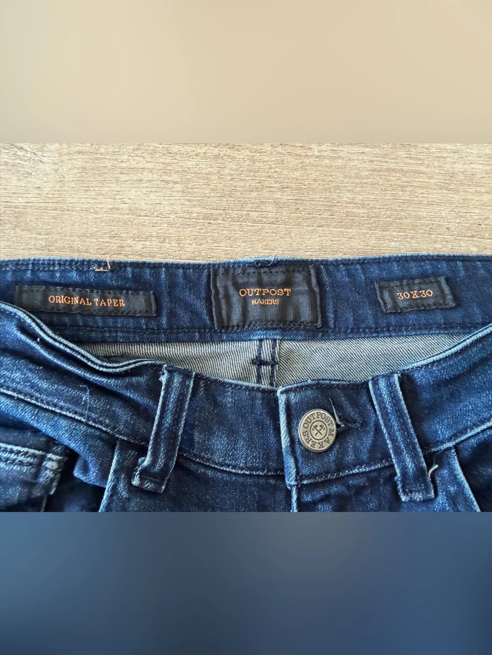 Men’s Comfort Slim Fit Jeans in Dark Blue Denim